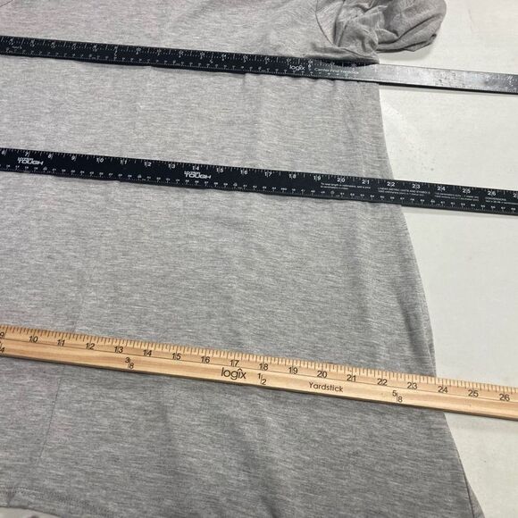 ENOUGH ABOUT ME Women’s Longline Open Front Cardigan Shrug Gray Size 1X - Picture 8 of 8